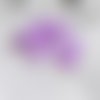 Perles en verre goutte transparente violet trou en haut 8x6mm x20