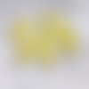 Perles en verre goutte transparente jaune trou en haut 8x6mm x20