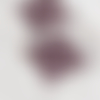 Estampes croix rosace carré filigrane émail aubergine cuivre 35x35mm x2