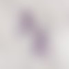 Estampes breloques fleur et oiseau colibri émail violet aubergine filigrane 38x27mm x2