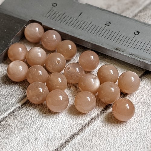 Perles en véritable pierre de soleil héliolite grade aa 6 mm x5
