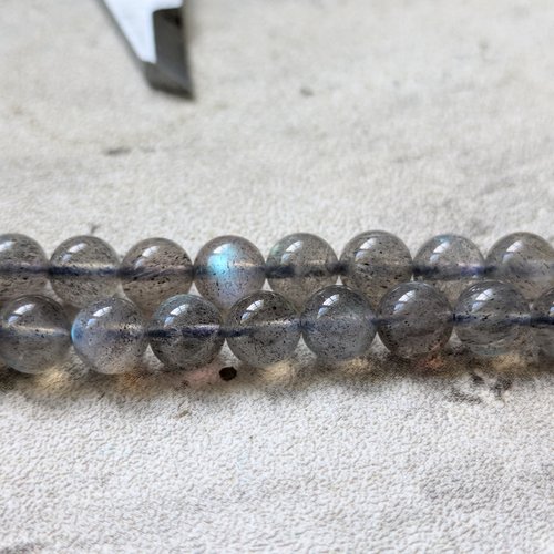 Perles rondes labradorite naturelle 6 mm grade aa x5