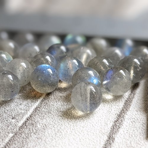 Perles rondes labradorite naturelle 6 mm x9