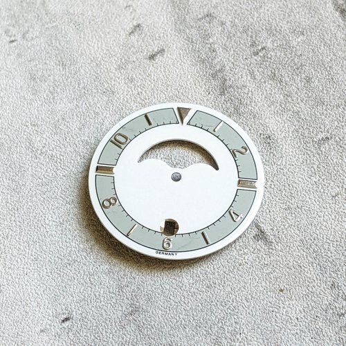 Cadran de montre rond ou cabochon plat blanc noir vert gris 29mm x1