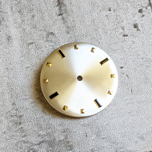 Cadran de montre rond cabochon argenté doré 29 mm x1
