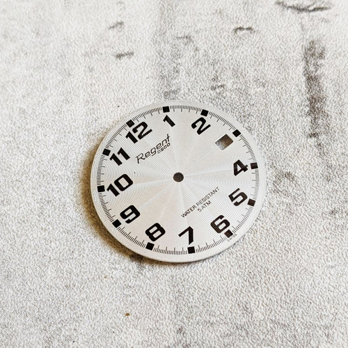 Cadran de montre rond ou cabochon plat laiton argenté 29mm x1