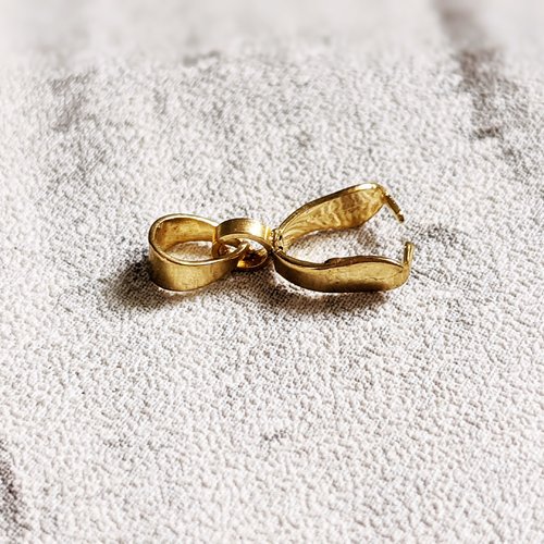 1 bélière pince fines en acier inoxydable doré 2,5x13mm