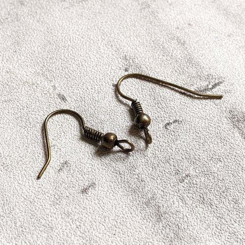 Crochets pour boucles d'oreilles cuivre bronze 18x17mm x2 (1paire)