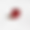 Breloque pendentif pomme verre rouge 14x15mm x1