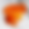 4 plumes de dinde teintées orange 70-140mm x2