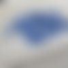 Perle en verre à facettes bleu ciel 6x5mm x10