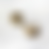 Supports boucles d'oreilles dormeuses en acier inoxydable doré rondes épaisses x2 (1 paire1)