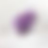 Perles en pierre agate effet craquelé givré violet 8 mm x10