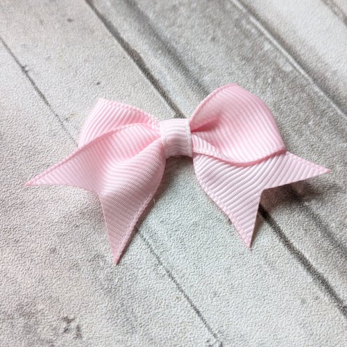 Noeud ruban de satin en polyester rose pastel 40x60mm environ x1