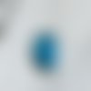 Pendentif coeur en quartz teinté bleu turquoise vintage 22x19mmx1