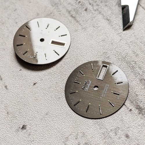 Cadrans de montre ronds ou cabochon plat marron gris foncé 27mm x2