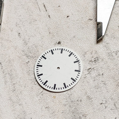 Cadran de montre rond ou cabochon plat blanc et noir 31 mm x1