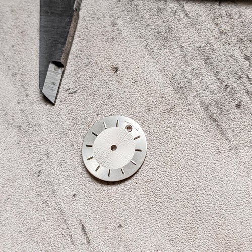 Cadran de montre rond ou cabochon plat argenté 19mm x1