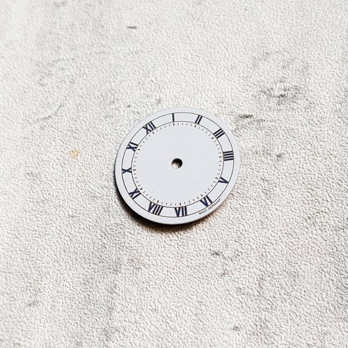 Cadran de montre rond ou cabochon plat noir blanc doré 20 mm x1