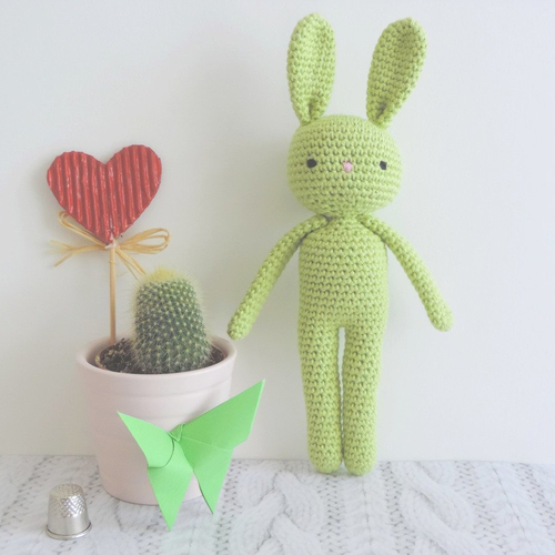 Lapin peluche coton bio, doudou lapin, fait main