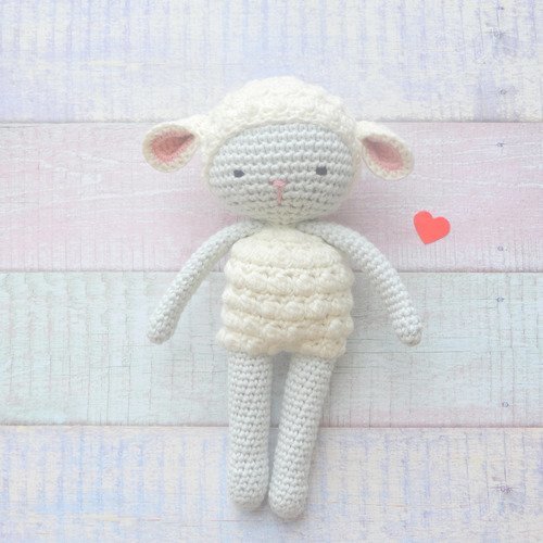 Mouton peluche agneau coton bio, doudou mouton, peluche decorative, fait main,animaux mignons