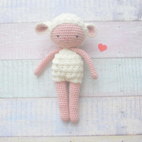 Doudou mouton en coton bio 