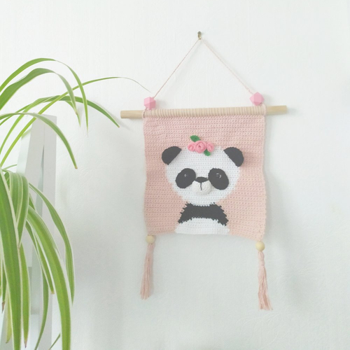 Décoration chambre panda, suspension murale panda cadeau de noel