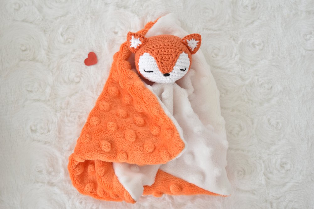 Doudou renard fait main Clearance