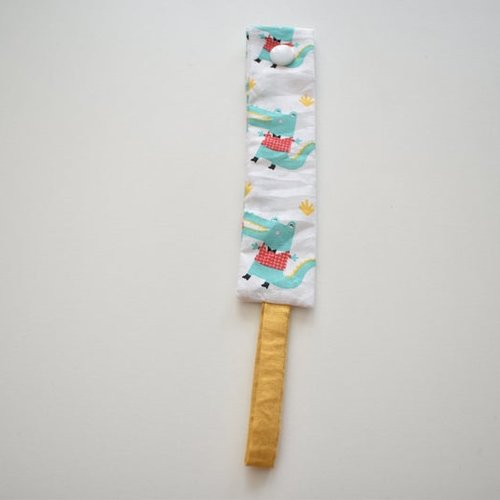 Attache tétine, sucette bébé en tissu, cadeau de naissance, attache sucette "crocodiles"