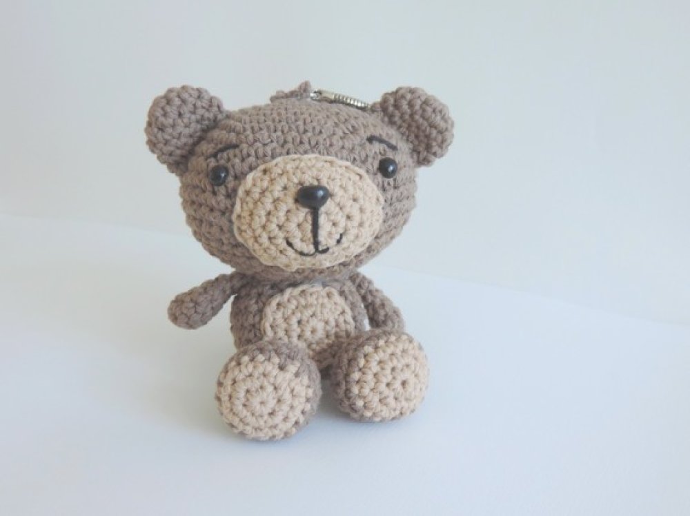 Peluche miniature ours crochet peluche miniature decorative, fait main,  amigurumi, cadeau anniversaire, fête des mères, adorable ours brun - Un  grand marché