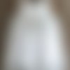 Robe chasuble trapèze dentelle blanche et argent - 12 mois