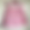 Robe chasuble trapèze en velours imprimé rose - 6 ans