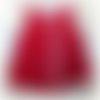Robe chasuble trapèze 12 mois - velours rouge à pois argent