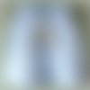 Robe chasuble trapèze velours ras bleu ciel et sapin - 3 ans