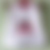 Robe chasuble trapèze velours "tricot" écru et sapin - 3 ans