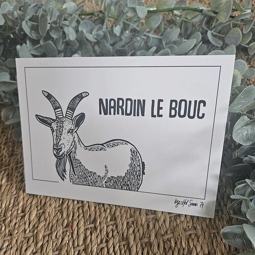 Carte postale | nardin le bouc | 10x15 cm | animaux du paysage montagnard