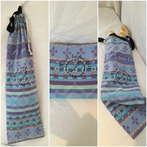 Sacs a pain - sacs a baguettes originaux / couleurs marine bleu