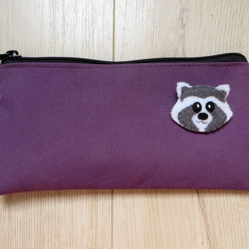 Broche feutrine raton laveur, cadeau pour enfant