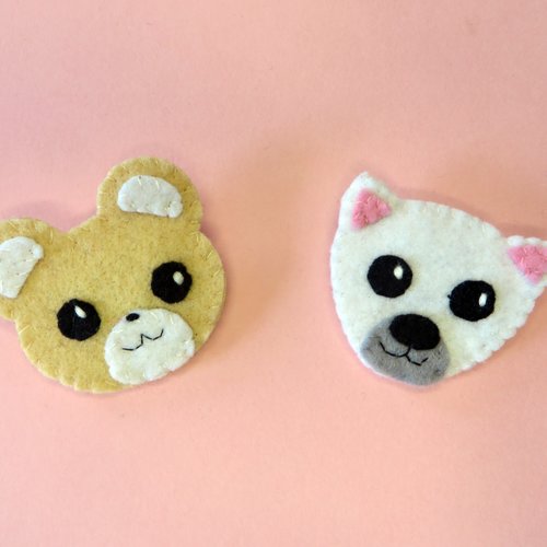 Broche ours en feutrine, petit cadeau d'anniversaire kawaii pour enfant