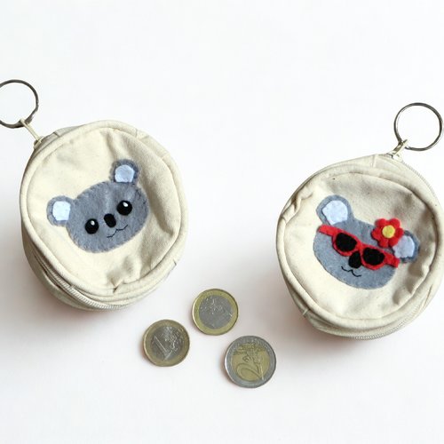 Porte monnaie enfant, koala mignon