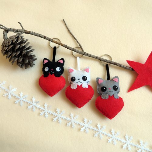 Porte clé chat personnalisé, cadeau maman de chat