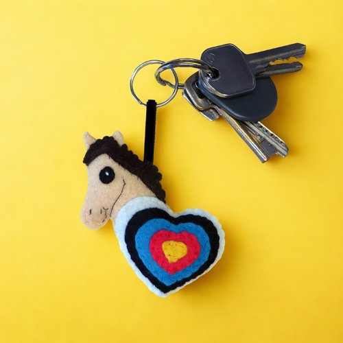 Porte clé cheval arc, cadeau pour archer