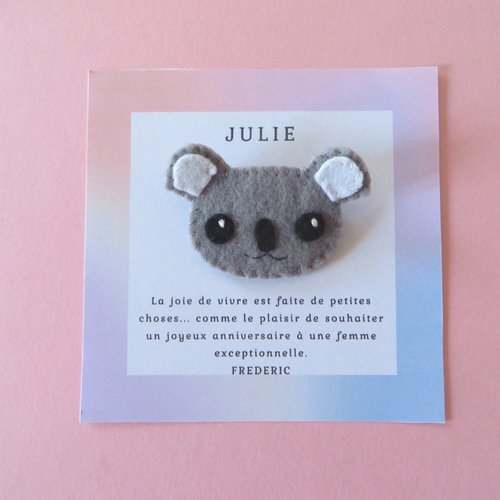 Broche kawaii koala, petit cadeau pour enfants
