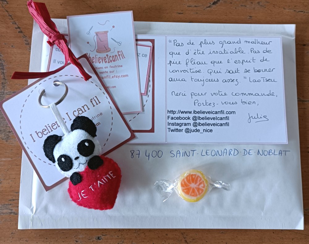Kit loisirs créatifs panda romantique en forme de cœur pour porte