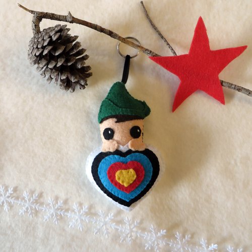 Décoration tir à l'arc, robin des bois dans une cible