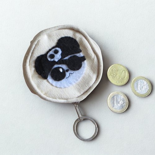 Porte monnaie panda pirate, cadeau pour enfant