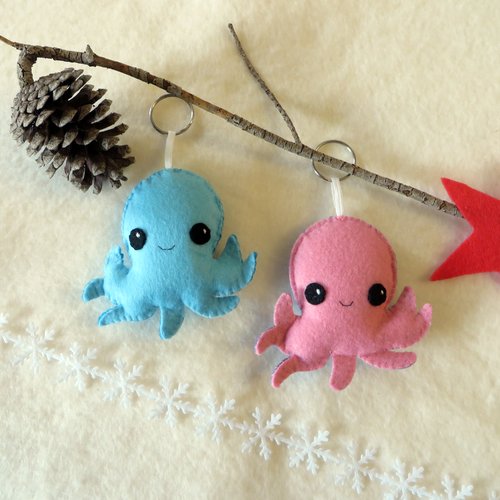 Peluche poulpe réversible, adorable pieuvre kawaii