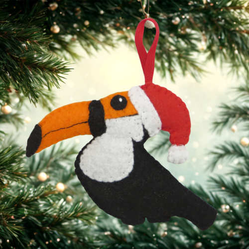 Décoration de noël tropicale, toucan pour sapin de noël