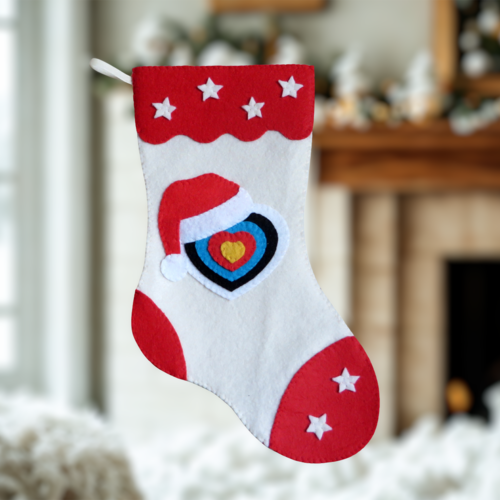 Chaussette de noël tir à l'arc, decoration de noel à remplir