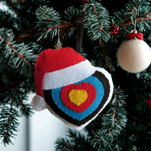 Décoration cible de tir à l'arc pour sapin de noël